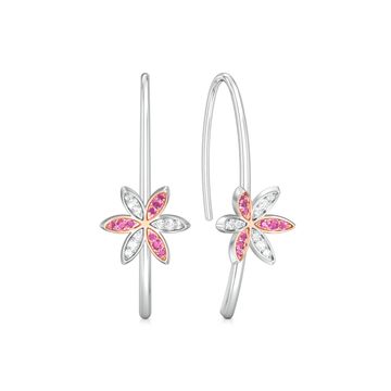 Pink Jasmine Diamond Earrings