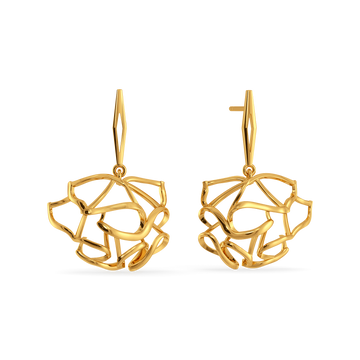 Not Your Usual Ruffles Gold Earrings