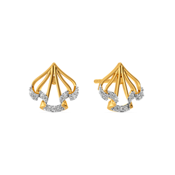 Cascade Ruffles Diamond Earrings