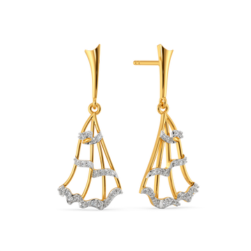Ruffles Drama Diamond Earrings