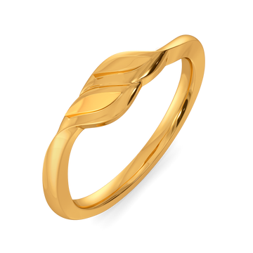 Ruffle Rush Gold Rings