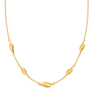 Ruffle Rush Gold Necklaces