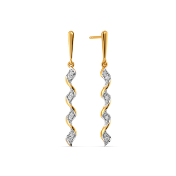Dramatic Ruffles Diamond Earrings