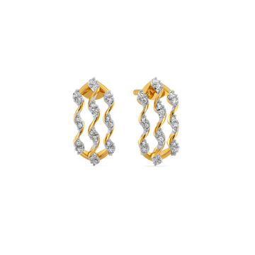Iconically Ruffles Diamond Earrings