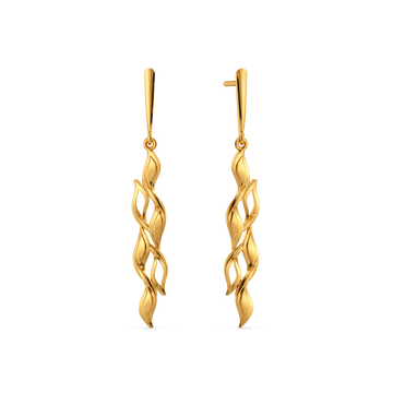 Nod to Ruffles Gold Earrings