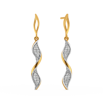 A Touch of Ruffle Diamond Earrings