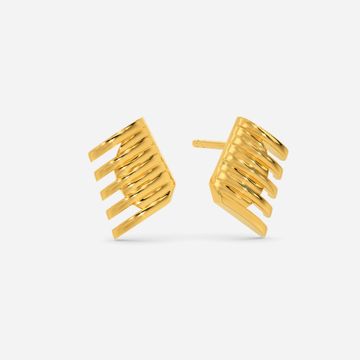 Captivating Surreal Gold Earrings