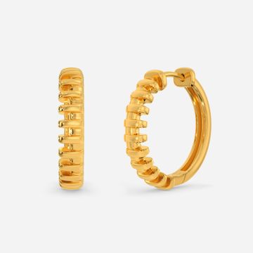 Surreal Harmonica Gold Earrings