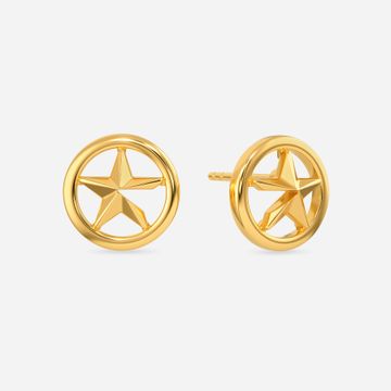 Starry Combat Gold Earrings