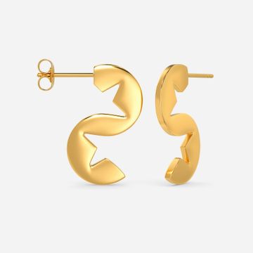 Planetary Play Gold Earrings