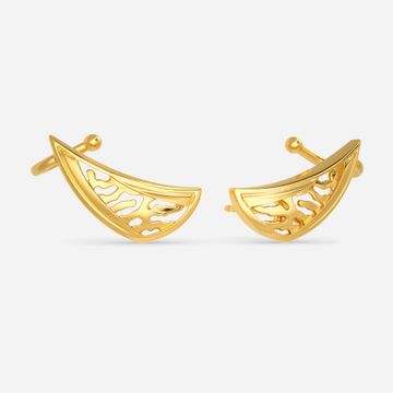 Jungle Cat Gold Earrings