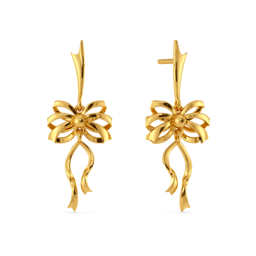 Fanciful Knots Gold Earrings