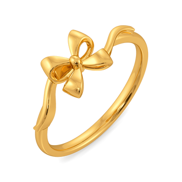 Dreamy Ribbons Gold Rings