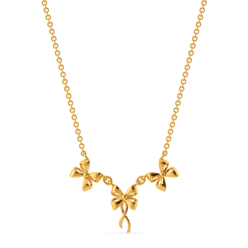 Dreamy Ribbons Gold Necklaces