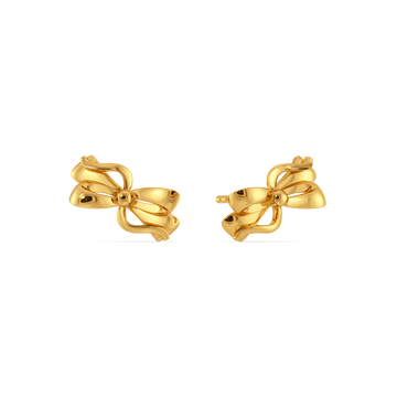 Knotted Trails Gold Earrings