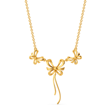 Dripping Ribbons Gold Necklaces