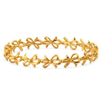 Dripping Ribbons Gold Bangles