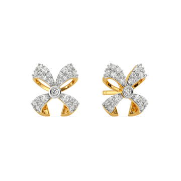 Dramatic Bows Diamond Earrings