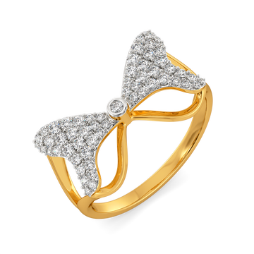 Fanciful Ribbons Diamond Rings