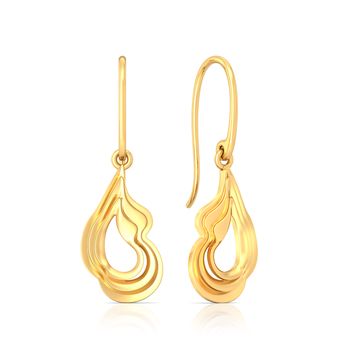 Ripple of Romance Gold Earrings