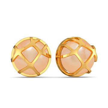 Peach Pin Up Gemstone Earrings