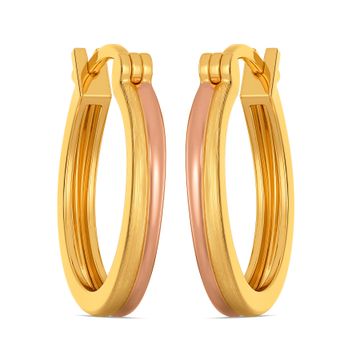 Fastened Up Gold Earrings