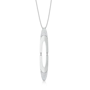 Elliptical Loop Diamond Pendants