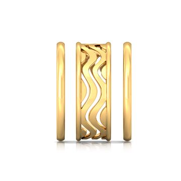 Swerve Curve Gold Rings