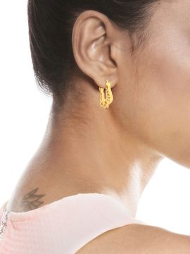 Ripple Effect Gold Earrings