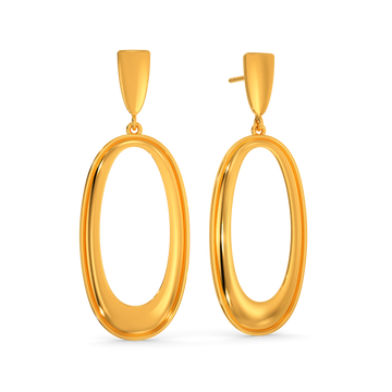Voluminous Vogue Gold Earrings
