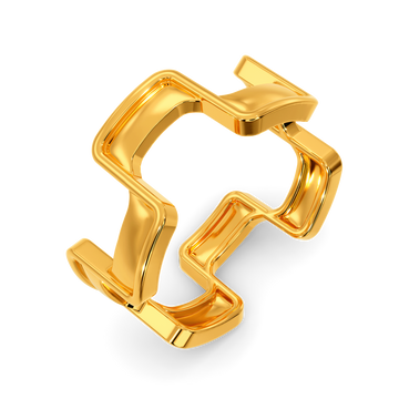 So Very Drapey  Gold Rings