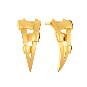 Spear Strike Gold Earrings