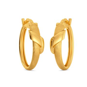 Power of Drama Gold Earrings