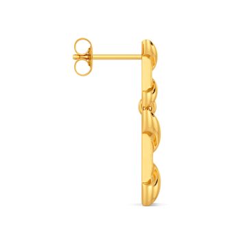 Power Frames Gold Earrings