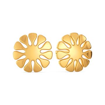 Knit Detail Gold Earrings