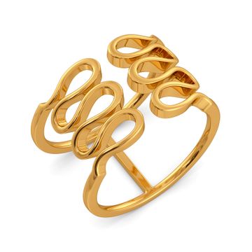 Knit Lit Gold Rings