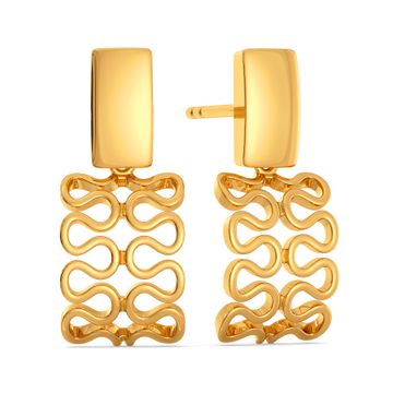 Knit Layers Gold Earrings