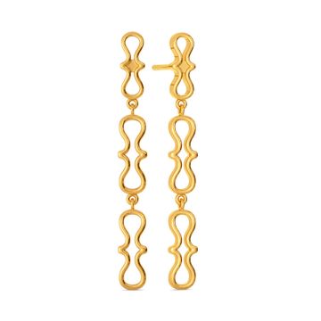 Mega Knits Gold Earrings