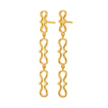 Mega Knits Gold Earrings