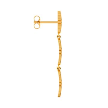 Mega Knits Gold Earrings