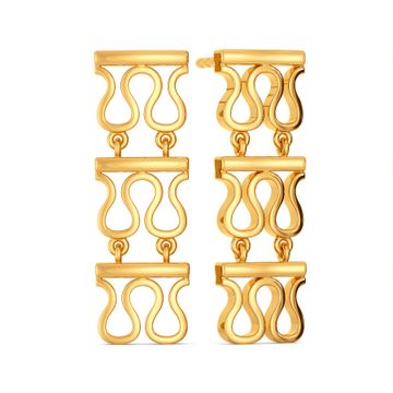Knit Trivia Gold Earrings