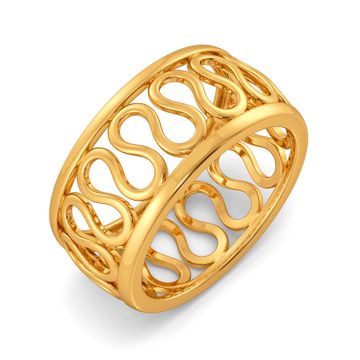 Knit Trivia Gold Rings