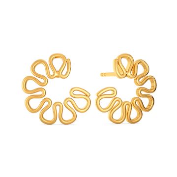 Knot in Knit Gold Earrings