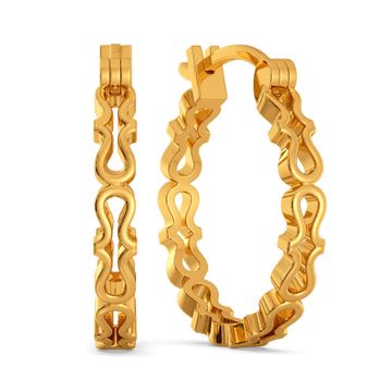 Knit Split Gold Earrings