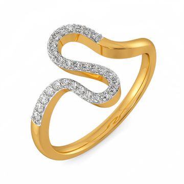 Twirled Purl Diamond Rings