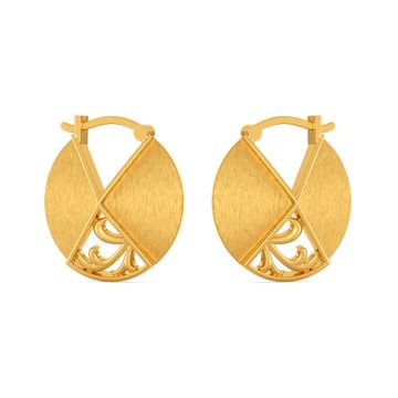 Vintage Splice Gold Hoop Earring