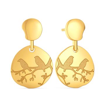 Nature At Work Gold Earrings