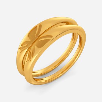 Etched Organic Gold Rings