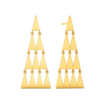 Back To Work Gold Earrings