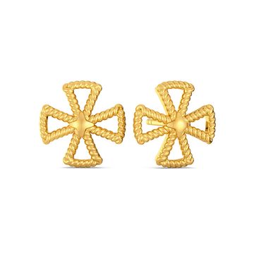 Lily Trilogy Gold Stud Earring